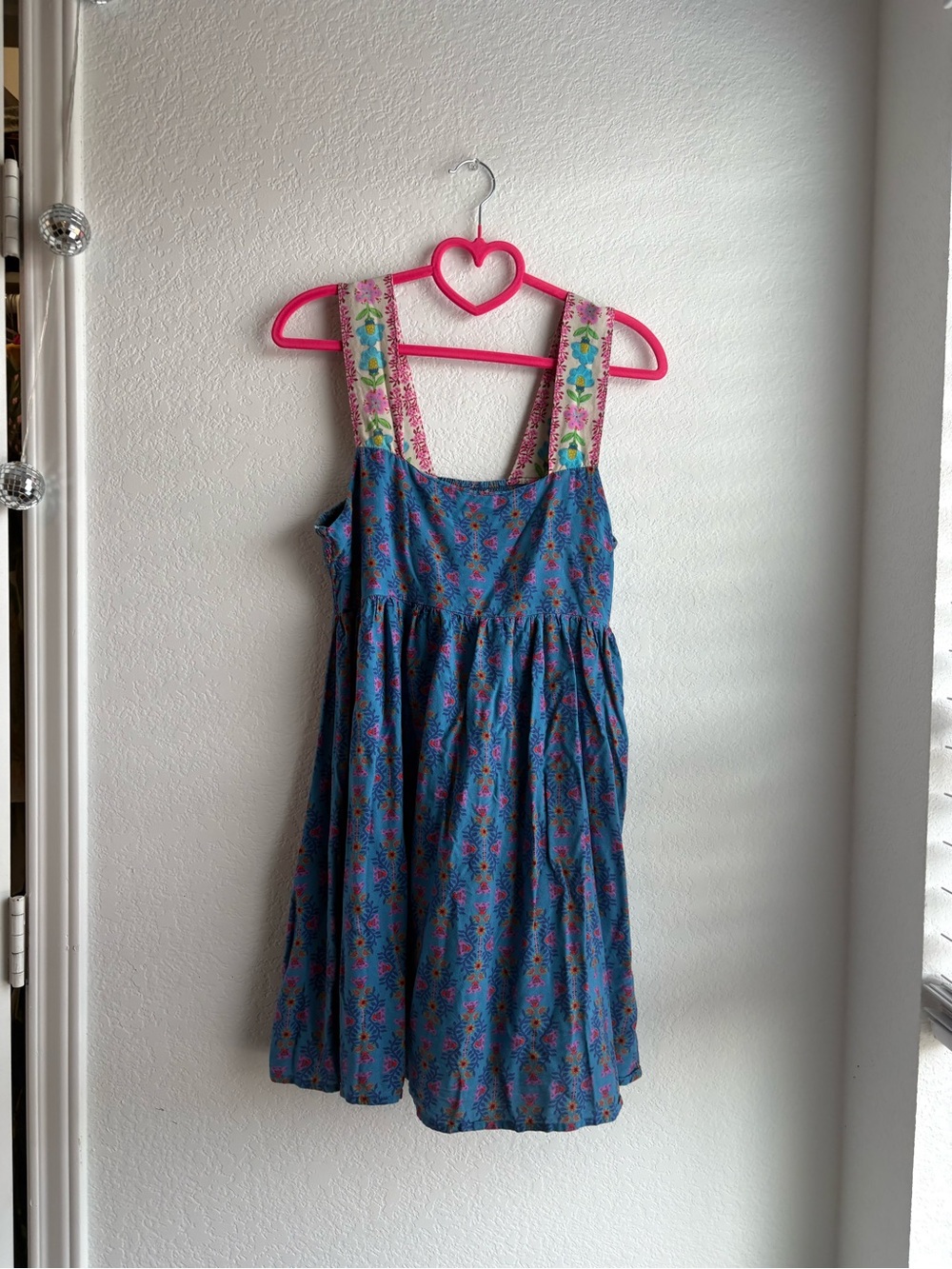 Natural Life Blue Cottagecore Floral Mini Sundress